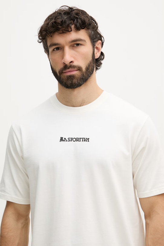 La Sportiva тениска мъжка от памук Moon Climb бежов ZACT193