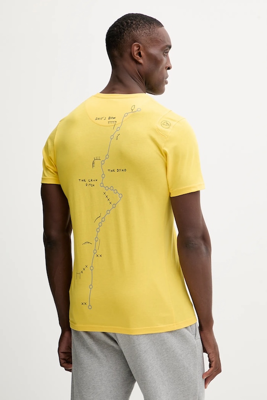 Odzież LA Sportiva t-shirt bawełniany Dawn Wall ZACT201 żółty