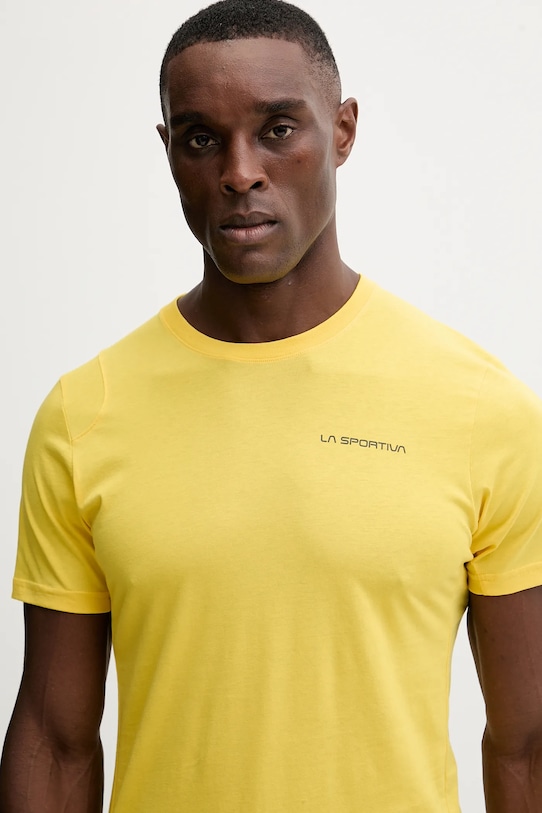 LA Sportiva t-shirt bawełniany Dawn Wall żółty ZACT201