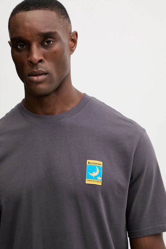 LA Sportiva t-shirt bawełniany Moon Patch szary ZACT231