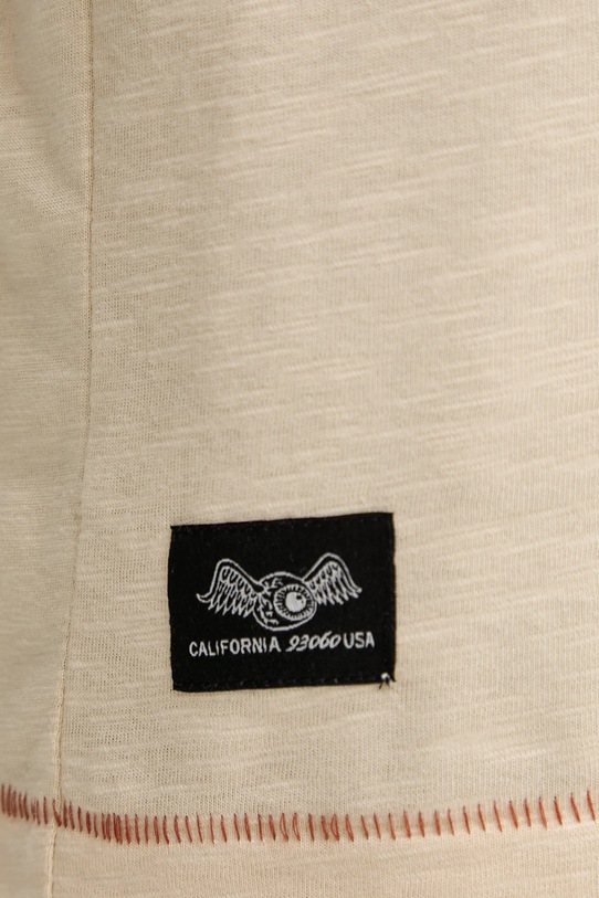 Von Dutch t-shirt bawełniany VD.1.TR.ARIZO beżowy