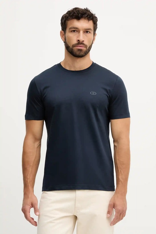 Liu Jo t-shirt bawełniany bawełna granatowy QXX077.J4799