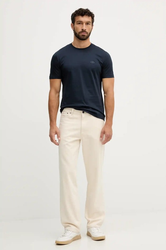 Liu Jo t-shirt bawełniany QXX077.J4799 granatowy AW25