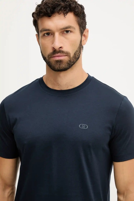 Liu Jo t-shirt bawełniany granatowy QXX077.J4799