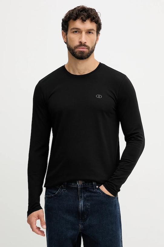 Liu Jo longsleeve z elastanem czarny QXX079.J4997