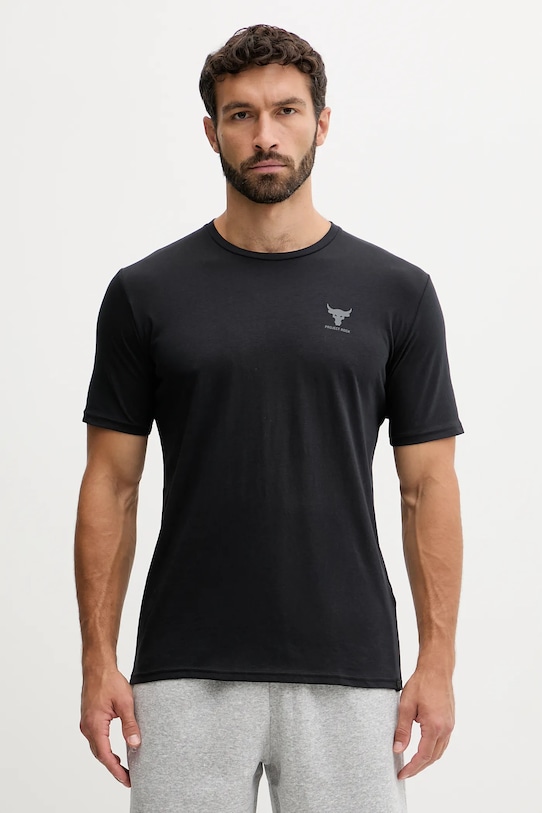 Under Armour t-shirt treningowy nadruk czarny 1387797