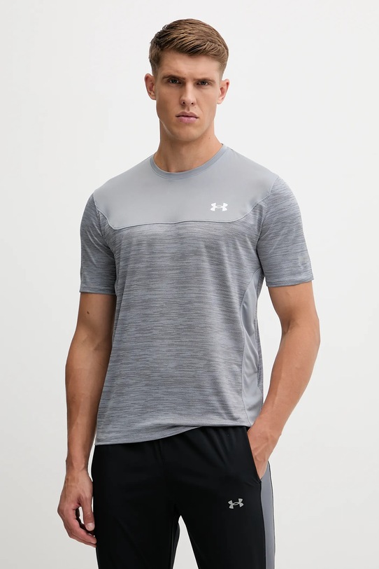 Under Armour t-shirt sportowy UA Tech Utility z elastanem szary 6004965