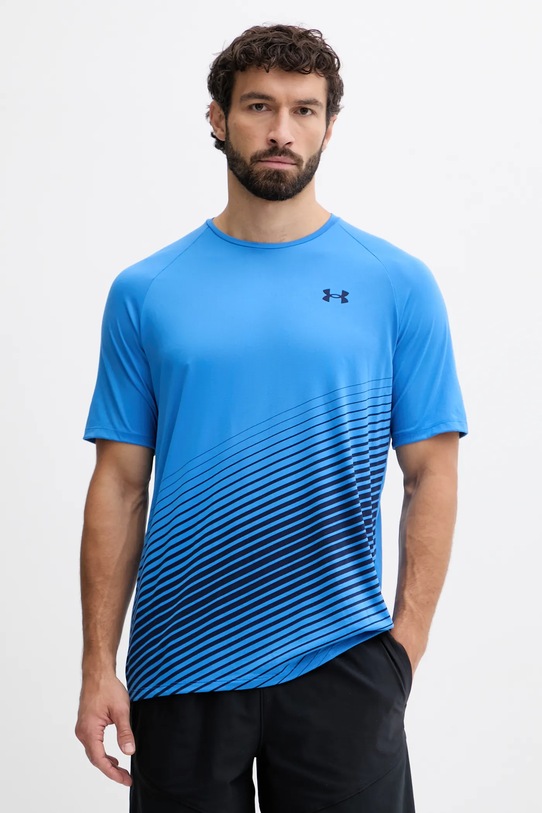 Under Armour t-shirt treningowy UA Tech Fade okrągły niebieski 6005916