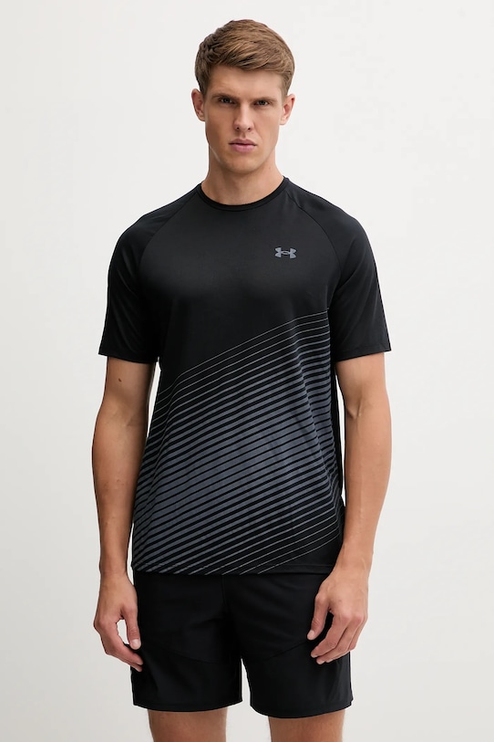Under Armour t-shirt treningowy UA Tech Fade okrągły czarny 6005916