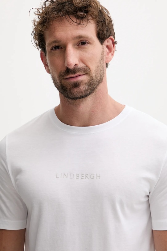 Lindbergh t-shirt bawełniany biały 30.400200B