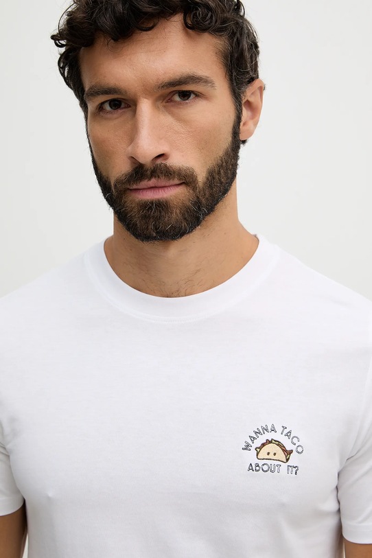 Lindbergh t-shirt bawełniany biały 30.400235