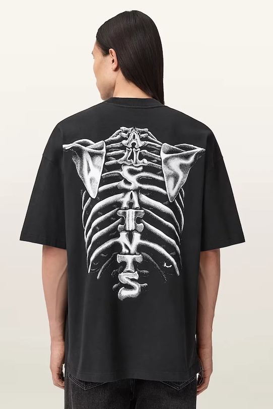 Odzież AllSaints t-shirt bawełniany ANATOMICA M046PD czarny