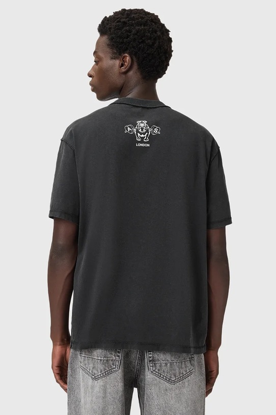 Βαμβακερό μπλουζάκι AllSaints CHINGFORD γκρί M002PD