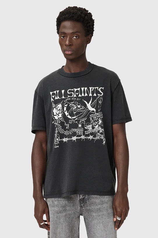 Βαμβακερό μπλουζάκι AllSaints CHINGFORD M002PD