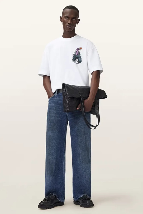 Βαμβακερό μπλουζάκι AllSaints DEFIANCE M004PD