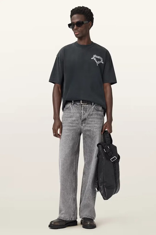 Bavlnené tričko AllSaints DRIP M005PD čierna