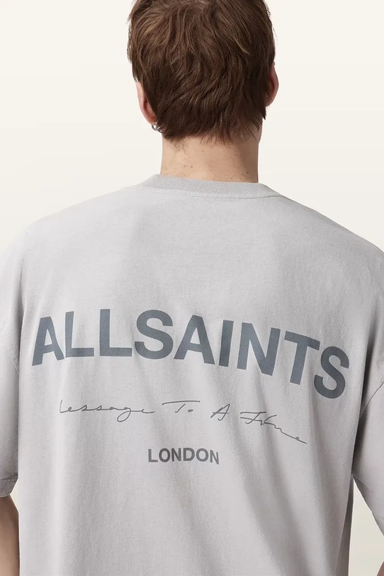 Îmbrăcăminte AllSaints tricou din bumbac FUTURE M006PD gri