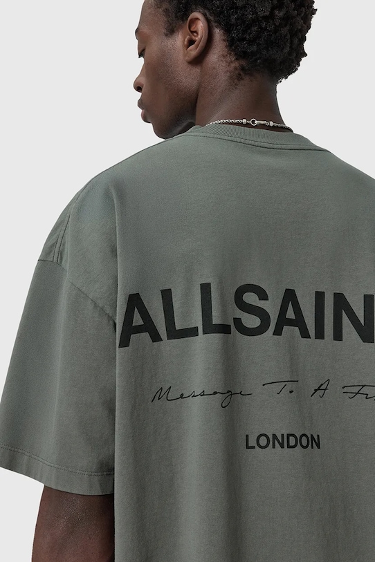 Bavlnené tričko AllSaints FUTURE M006PD zelená AW25