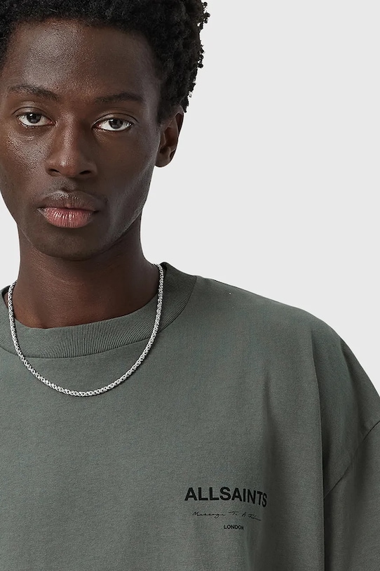 Oblečenie Bavlnené tričko AllSaints FUTURE M006PD zelená