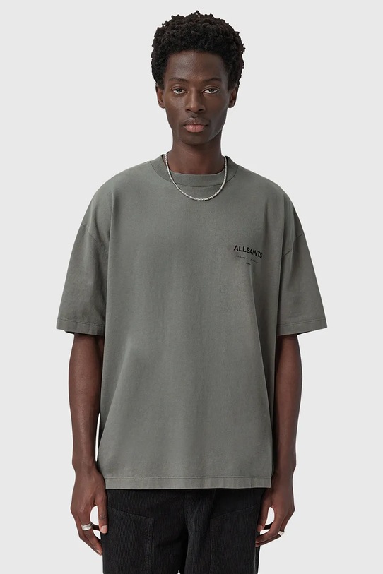 AllSaints t-shirt bawełniany FUTURE M006PD zielony