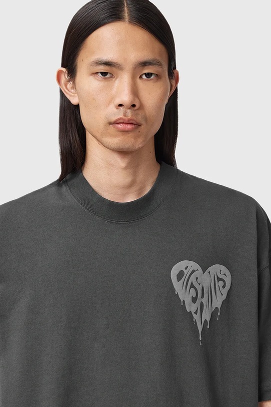 Odzież AllSaints t-shirt bawełniany TRIP M010PD szary