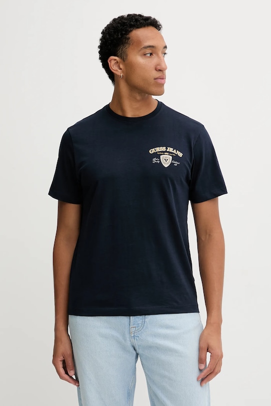 Odzież Guess Jeans t-shirt bawełniany M5BI41.K8FQ4 granatowy