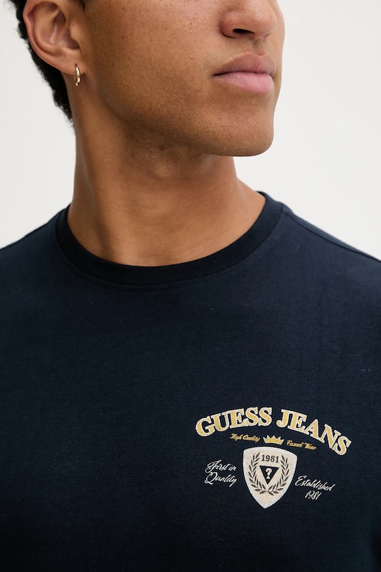 Guess Jeans t-shirt bawełniany M5BI41.K8FQ4 granatowy