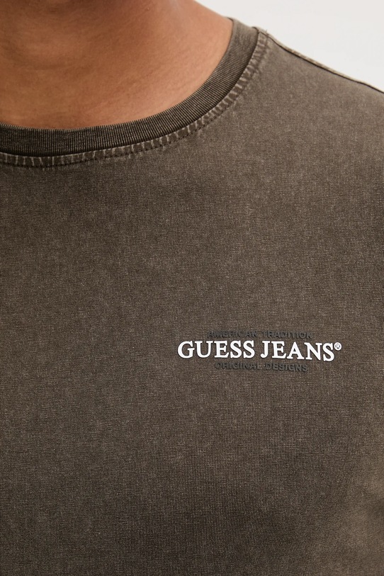 Guess Jeans t-shirt bawełniany M5BI27.K8HM0 brązowy
