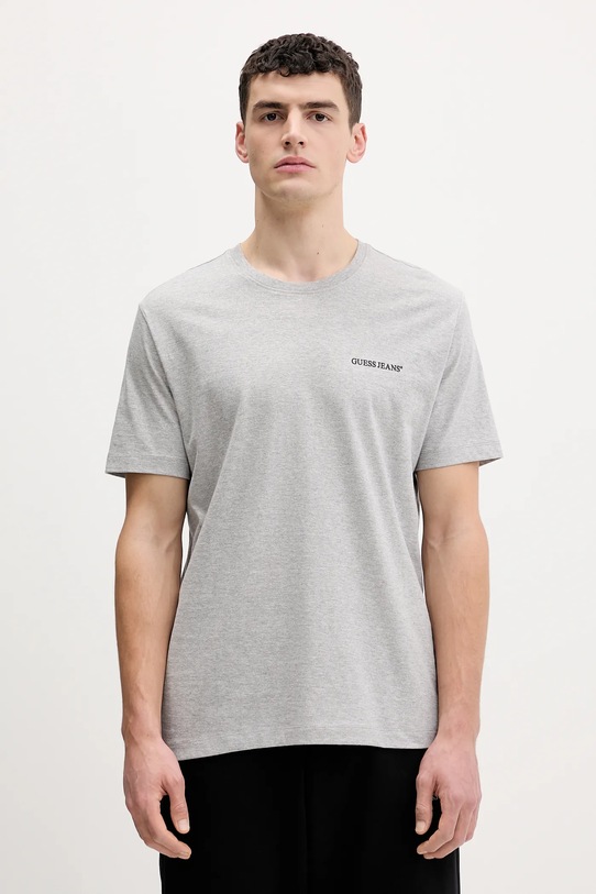 Βαμβακερό μπλουζάκι Guess Jeans βαμβάκι γκρί M5BI78.K8FQ4