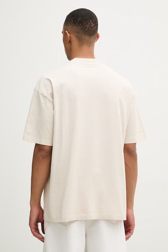 Odzież AllSaints t-shirt męski bawełniany XANDER M030JC beżowy