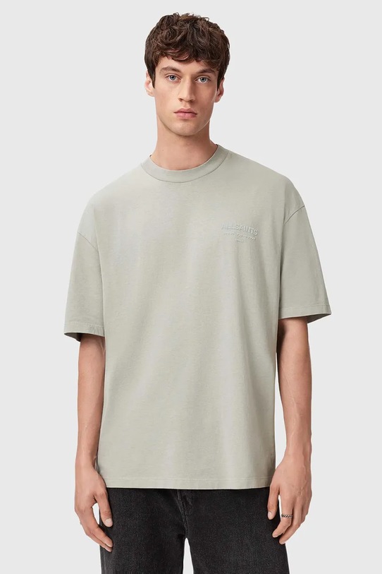 AllSaints t-shirt bawełniany XANDER bawełna zielony M030JC
