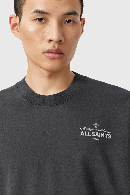 Odzież AllSaints t-shirt bawełniany HERALD M015PD czarny