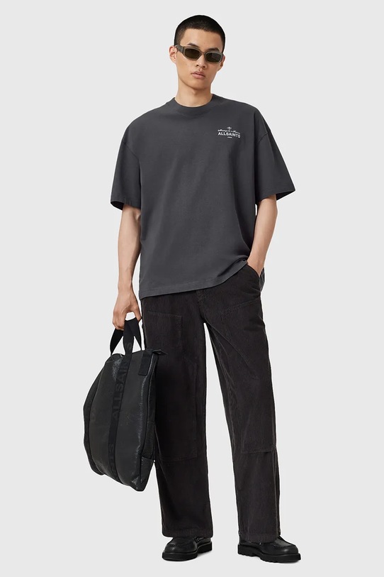 AllSaints t-shirt bawełniany HERALD M015PD czarny