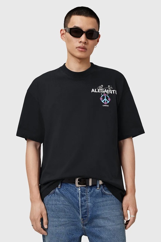 Βαμβακερό μπλουζάκι AllSaints REINCARNATE M020PD