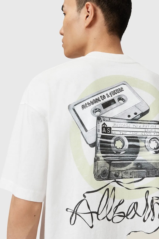 AllSaints t-shirt bawełniany REEL M019PD biały AW25