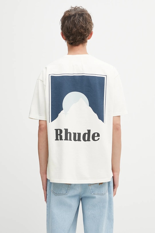 RHUDE t-shirt in cotone Moonlight rilassato beige RHPF25TT02012