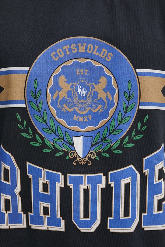 RHUDE t-shirt in cotone Cotswold Crest nero RHPF25TT06012