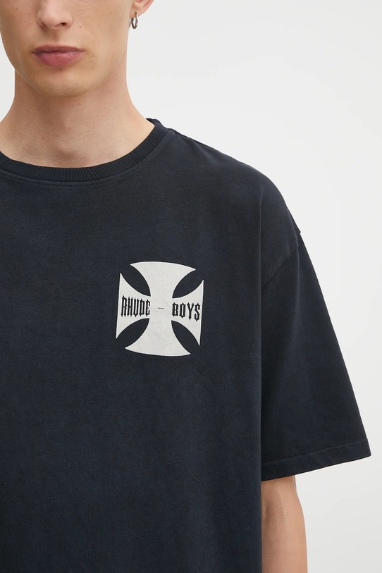 Памучна тениска RHUDE черен RHPF25TT07012