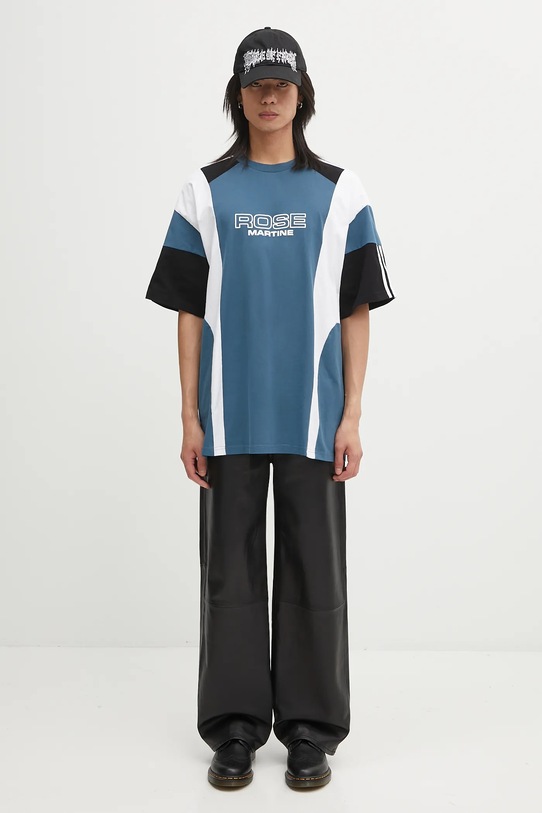 Martine Rose cotton t-shirt Oversized Panelled 630JE01529D blue