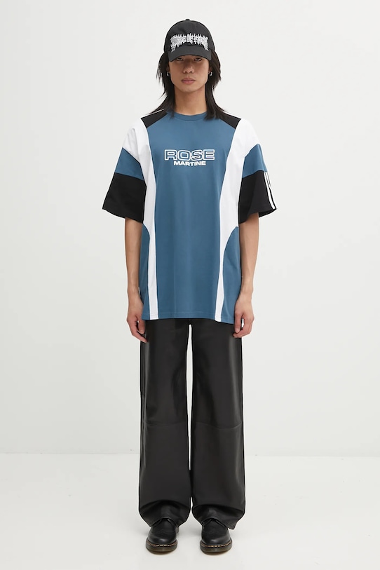 Памучна тениска Martine Rose Oversized Panelled 630JE01529D син