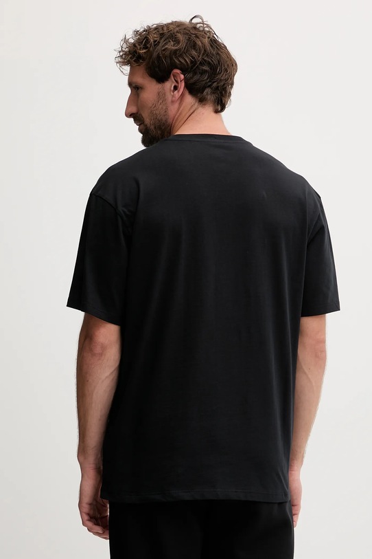 Odzież Rossignol t-shirt bawełniany WATERFALL RELAX RLOMY05 czarny