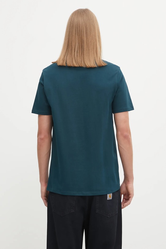 Odzież Carhartt WIP t-shirt bawełniany S/S Pocket T-Shirt I030434.0AUXX turkusowy