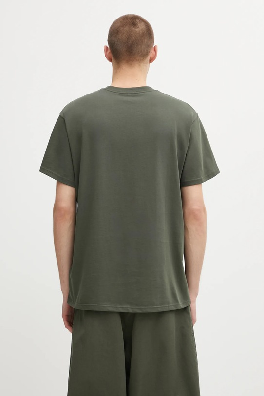 Odzież Carhartt WIP t-shirt bawełniany S/S Script Embroidery T-Shirt I030435.3CDXX zielony