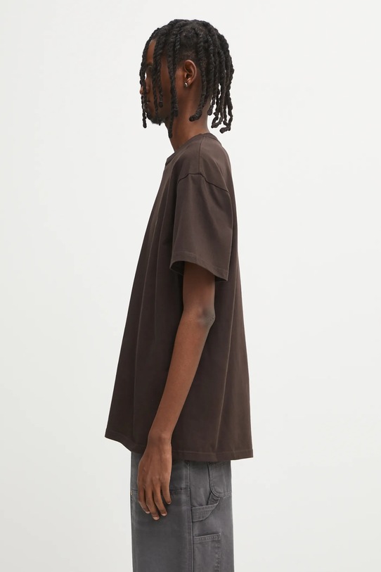 Carhartt WIP t-shirt bawełniany S/S Chase T-Shirt I026391.00WXX brązowy AW25