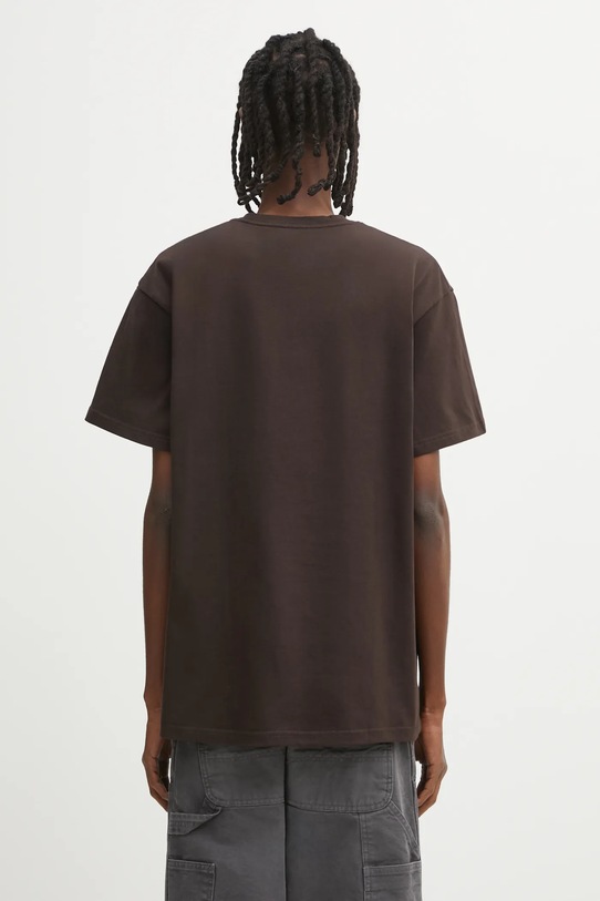 Odzież Carhartt WIP t-shirt bawełniany S/S Chase T-Shirt I026391.00WXX brązowy
