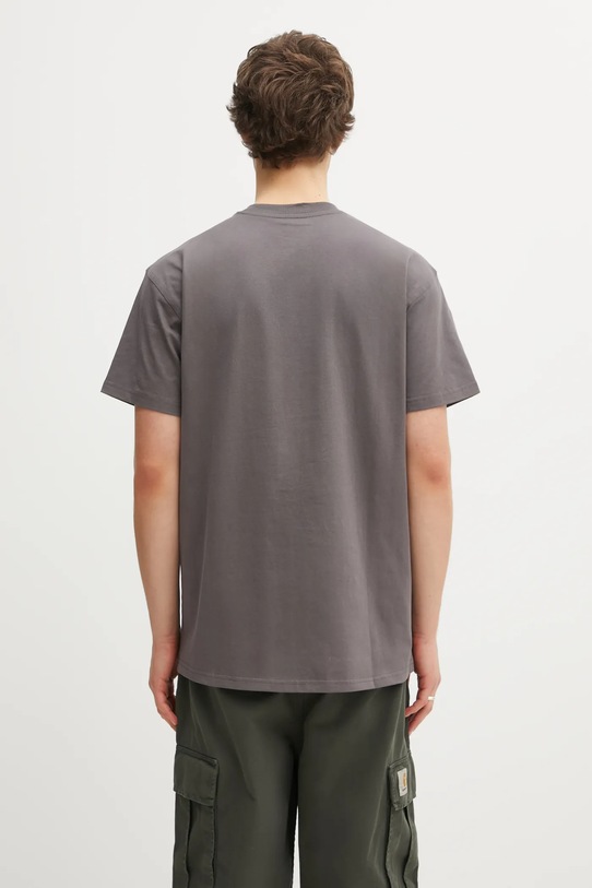 Odzież Carhartt WIP t-shirt bawełniany S/S American Script T-Shirt I029956.33CXX brązowy