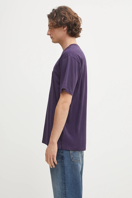 Carhartt WIP t-shirt bawełniany S/S Madison T-Shirt I033000.39FXX fioletowy AW25
