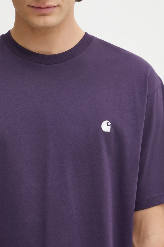 Carhartt WIP t-shirt bawełniany S/S Madison T-Shirt fioletowy I033000.39FXX