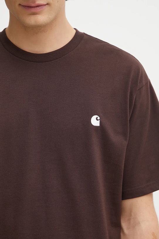 Carhartt WIP t-shirt bawełniany S/S Madison T-Shirt brązowy I033000.39GXX
