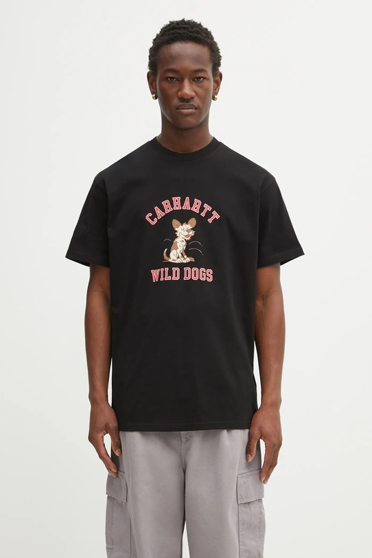 Carhartt WIP tricou din bumbac S/S Wild Dog T-Shirt print negru I035450.89XX